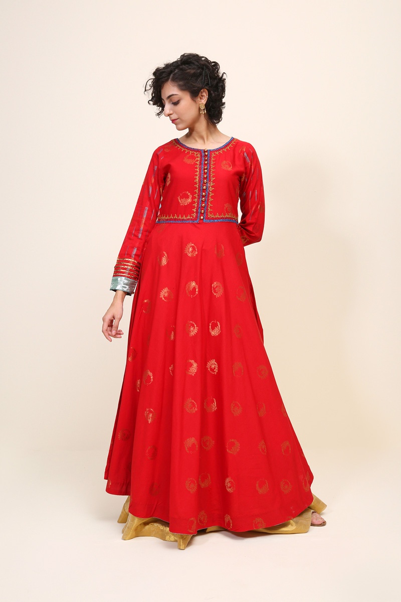BHANDNI DRESS RED